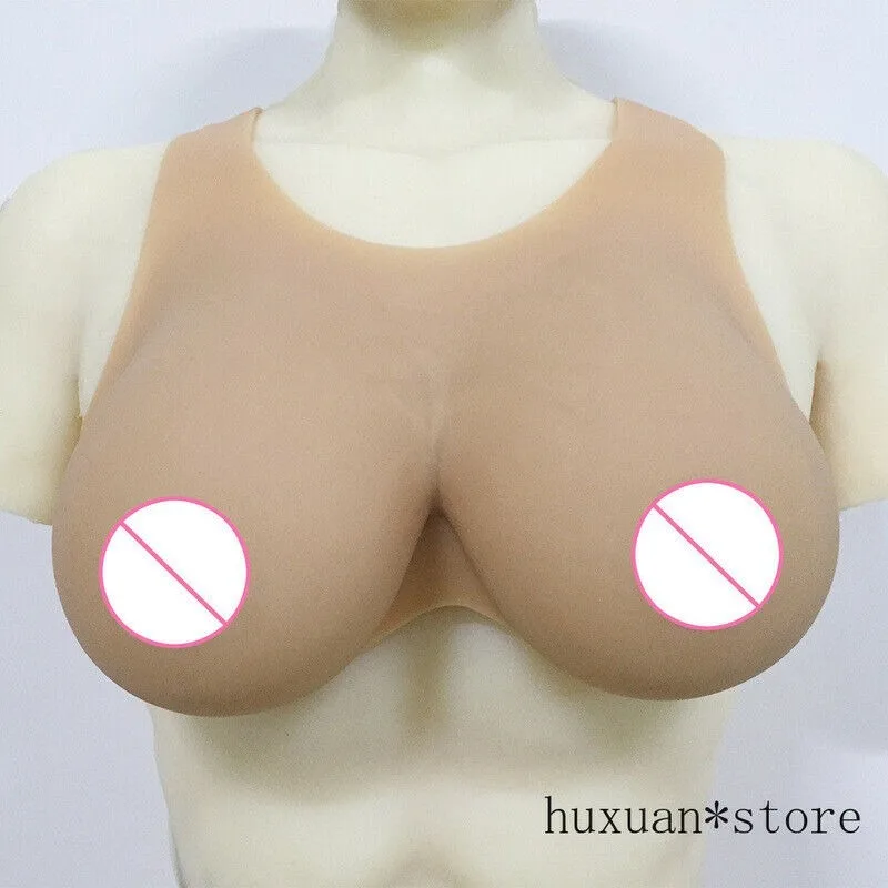 New FF Cup Top Quality Realistic Silicone Fake Breast Bionic Skin Crossdresser Transgender Queen Transvestite Mastectomy Bra