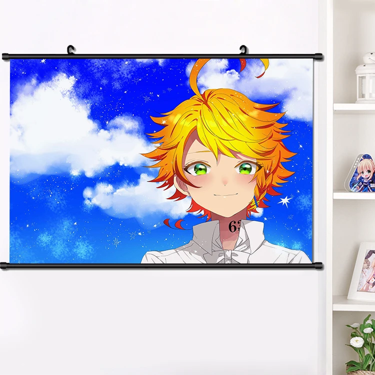 Аниме обещанные Neverland Yakusoku no Neverland Норман Эмма Рей Фил Изабелла настенные подвесные плакаты украшение дома 40*60 см - Цвет: P