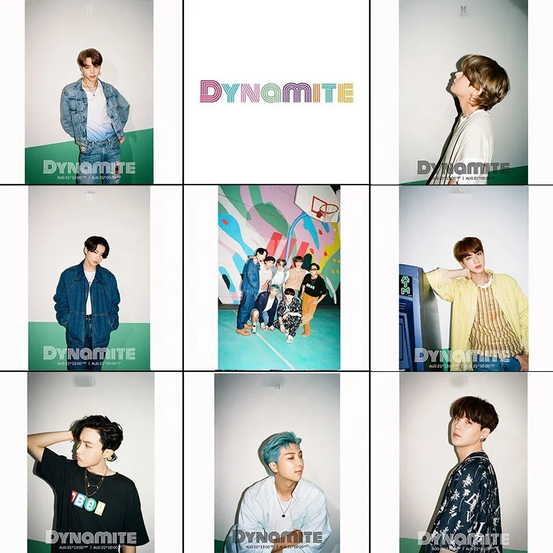 

Оптовая продажа, новый фотоальбом Kpop Bangtan Boys в виде динамита, Постер HD, наклейки на стену, периферийные аксессуары, поклонники, подарок, клейк...