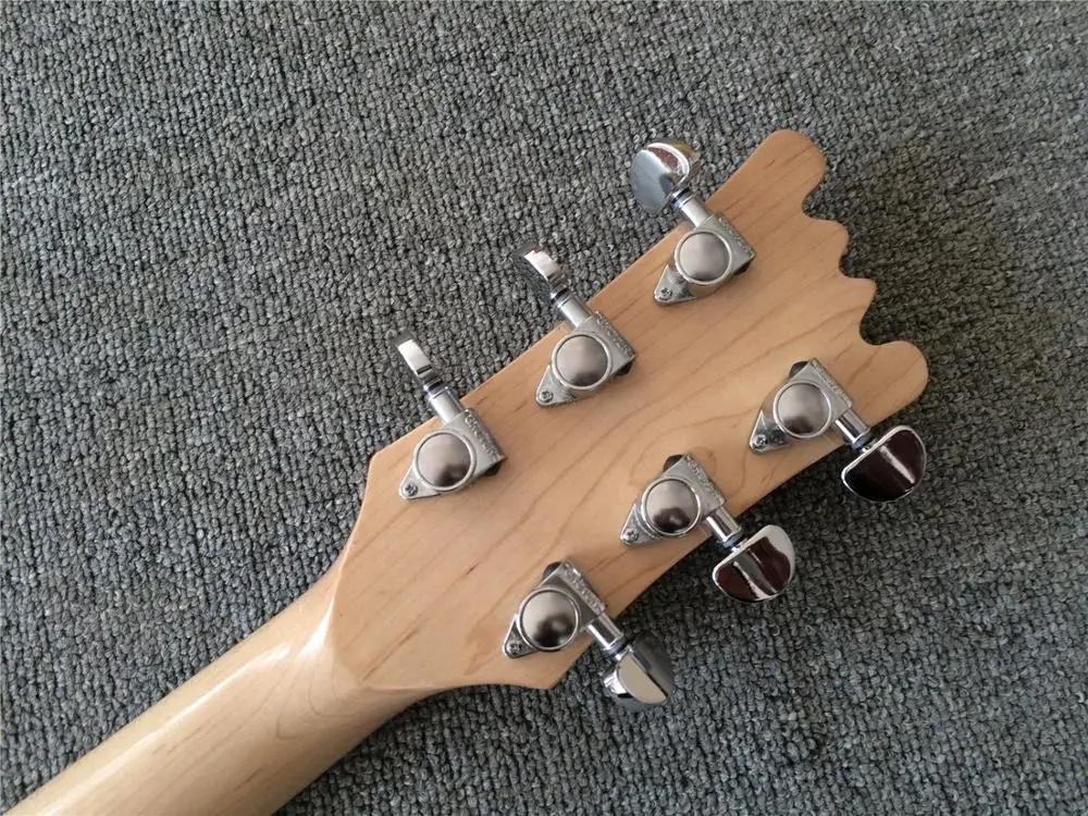 Белая модель Mosrite Инкрустация в горошек Бесплатная доставка|Гитары| |