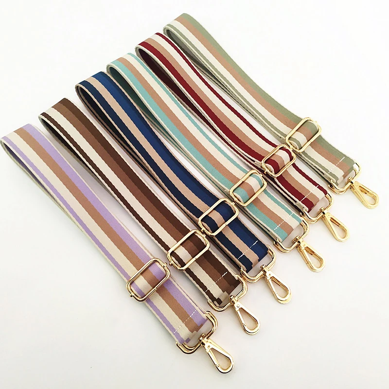 

Bag Accessories Wide Shoulder Strap Adjustable Contrast Color Bag Strap All-match Bag Strap Fashionable Striped Bag Strap