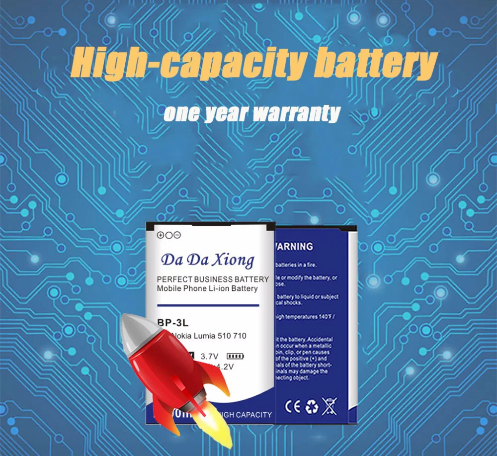 Аккумулятор Da Xiong оригинальный 3100 мА/ч BP3L BP 3L батарея чехол с подставкой и