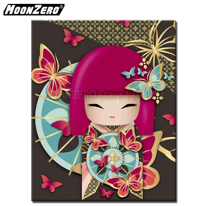 Набор для алмазной вышивки «сделай сам», картина с мультяшными девушками, кимдоoll, полноразмерная/круглая Алмазная 5D Вышивка крестиком, Подарочный декор, des20200707