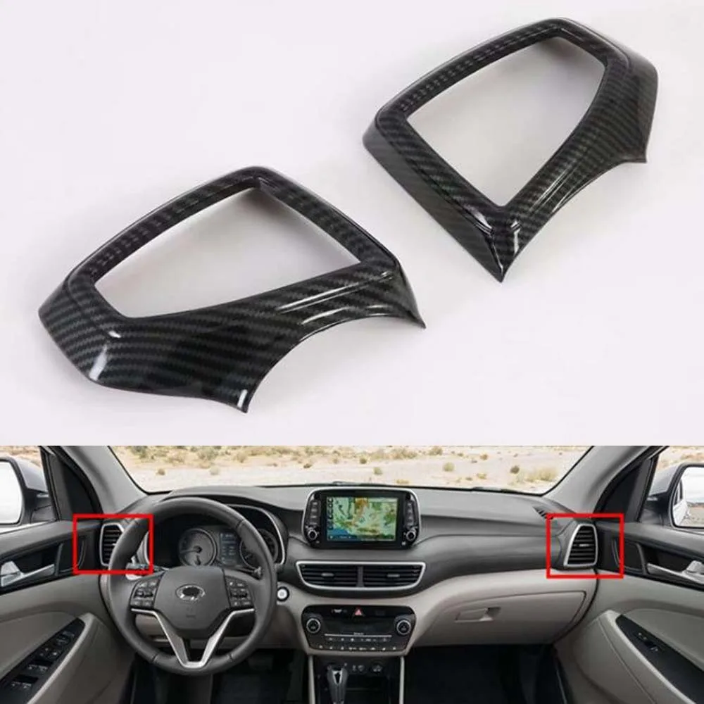 

For Hyundai Tucson 2019 Car Dashboard Side Air Vent Frame Trim Interior ABS Car Styling Accessories