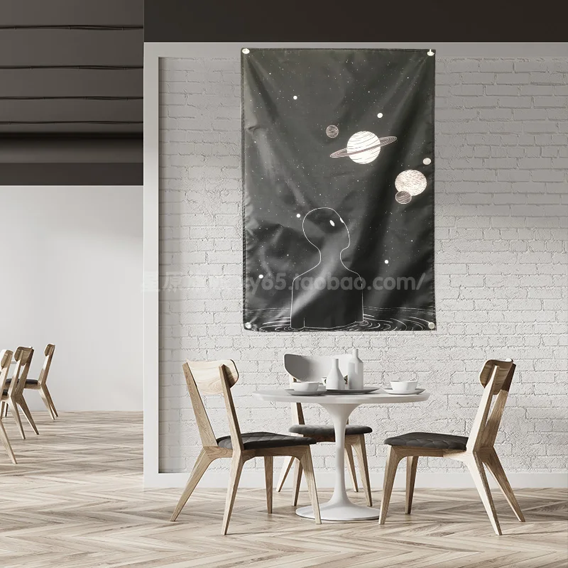 Глядя на планете флаг баннер домашнее украшение висит 4 Gromments в углов 3 * 5FT 144 см 96 |