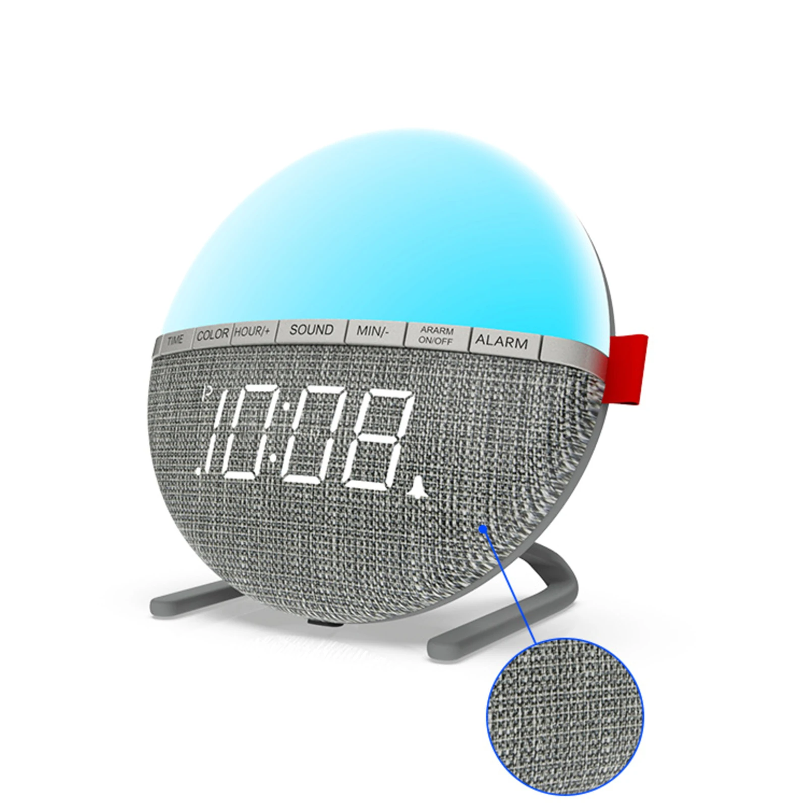 

LED Digital Alarm Clock With 7 Colors Light Watch Table Electronic Desktop Clocks Wake Up Projector Snooze Function 2 Alarm