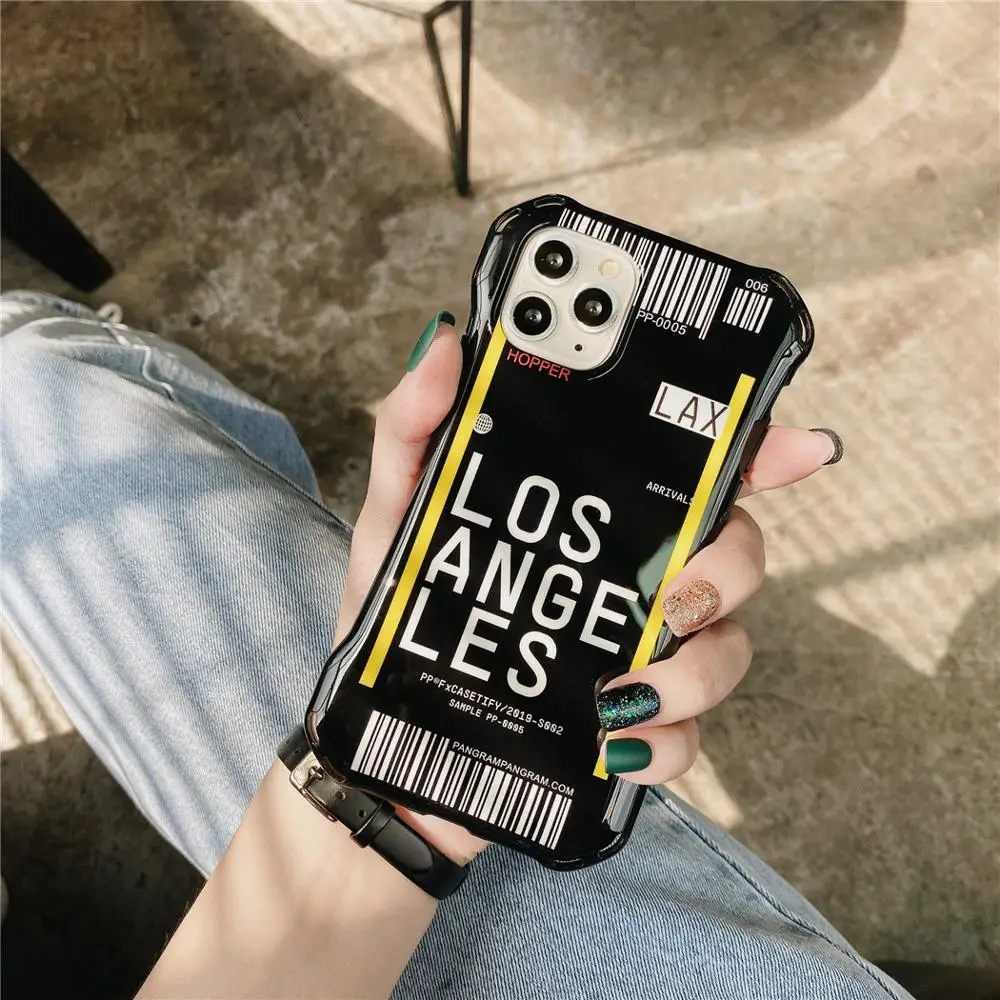 Забавный воздушный билетный штрих-код этикетка чехол для телефона iPhone Xs MAX XR X 7 8