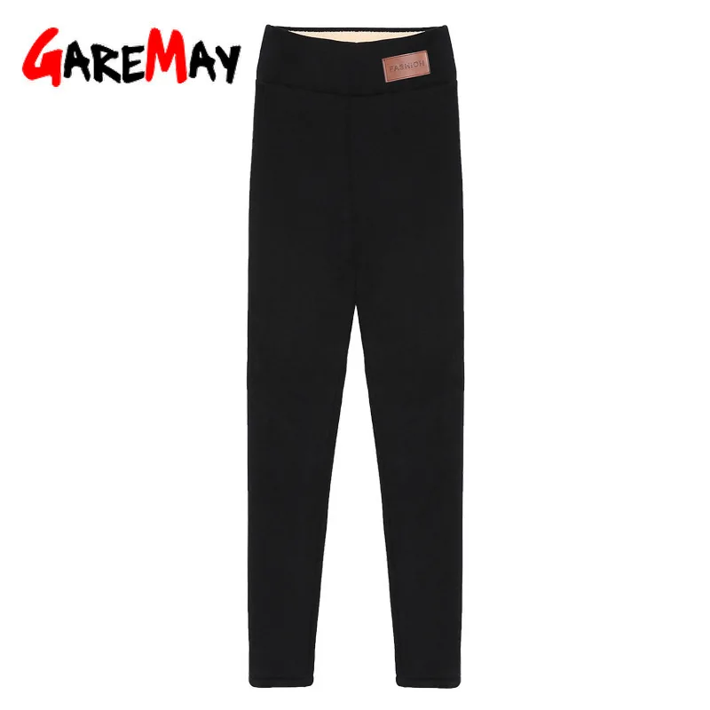 

Garemay High Waist 12%Spandex Warm Pants Winter Skinny Thick Velvet Fleece Girl Leggings Women Trousers Pants For Women Leggings