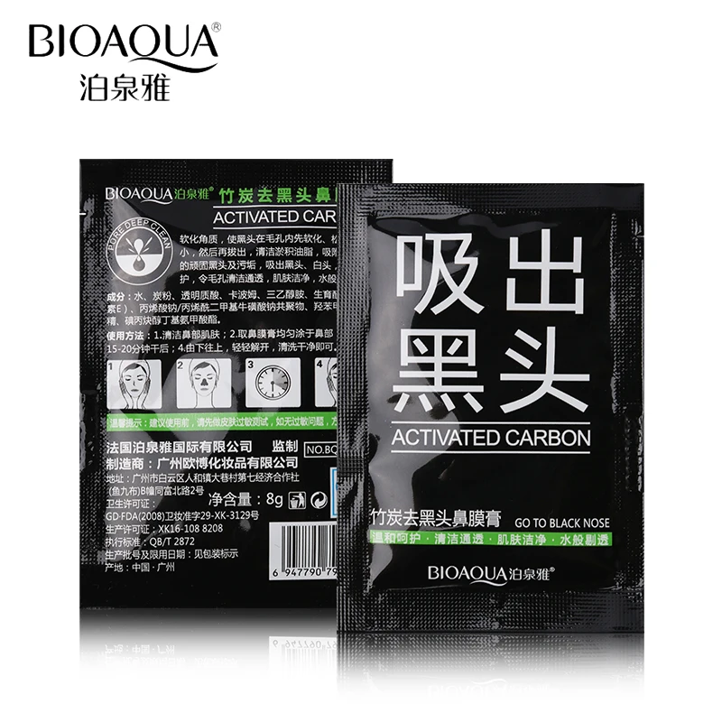 30 шт./лот уход за лицом BIOAQUA маска для удаления черных точек в носу минералы