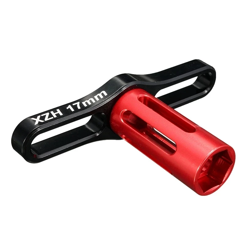 

HOT Koop XZH Wiel HEX Noten Mouwen Wrench 17mm Metalen Gereedschap RC Auto 1/8 Black & Red