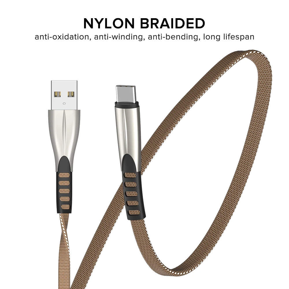 2.4A USB C кабель нейлоновый кабель синхронизации данных для мобильного телефона для LG htc быстрая зарядка type-C провод для samsung Galaxy S10 S9 Plus Note 8 7