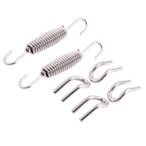 4x мотоцикл выхлопные монтажные пружины КОМПЛЕКТ ПОЛНОСТЬЮ Вращающийся 64 мм
