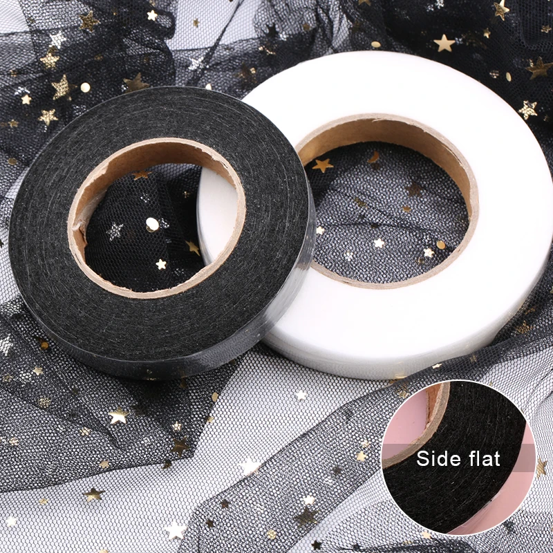 70 м Белый/Черный двусторонняя клейкая лента ткани в стиле пэчворк подкладочный