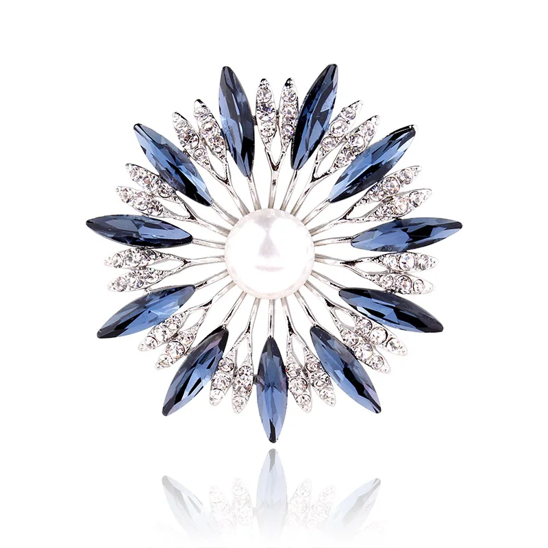 TODOX Брошь со стразами и сияющими кристаллами Звездный взрыв женский свитер