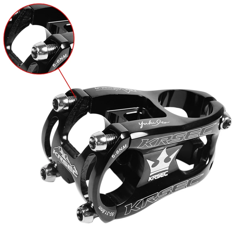 KRSEC MTB Bike Stem 31.8x50mm 7075 Aluminium Alloy CNC Ultralight Short Mountain Handlebar XC AM FR | Спорт и развлечения