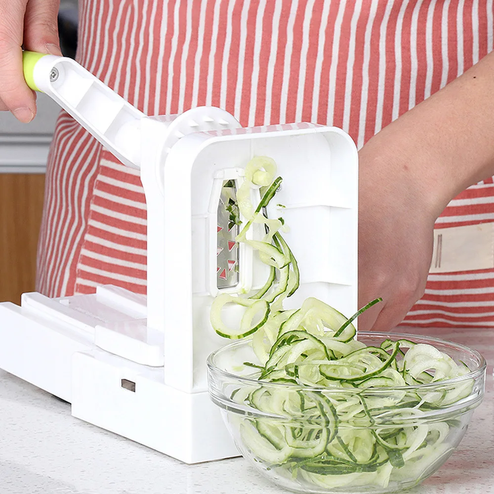 

4-Blade Spiralizer Vegetable Slicer Foldable Spiral Slicer Dishwasher Safe Zucchini Noodle Veggie Pasta Spaghetti Maker