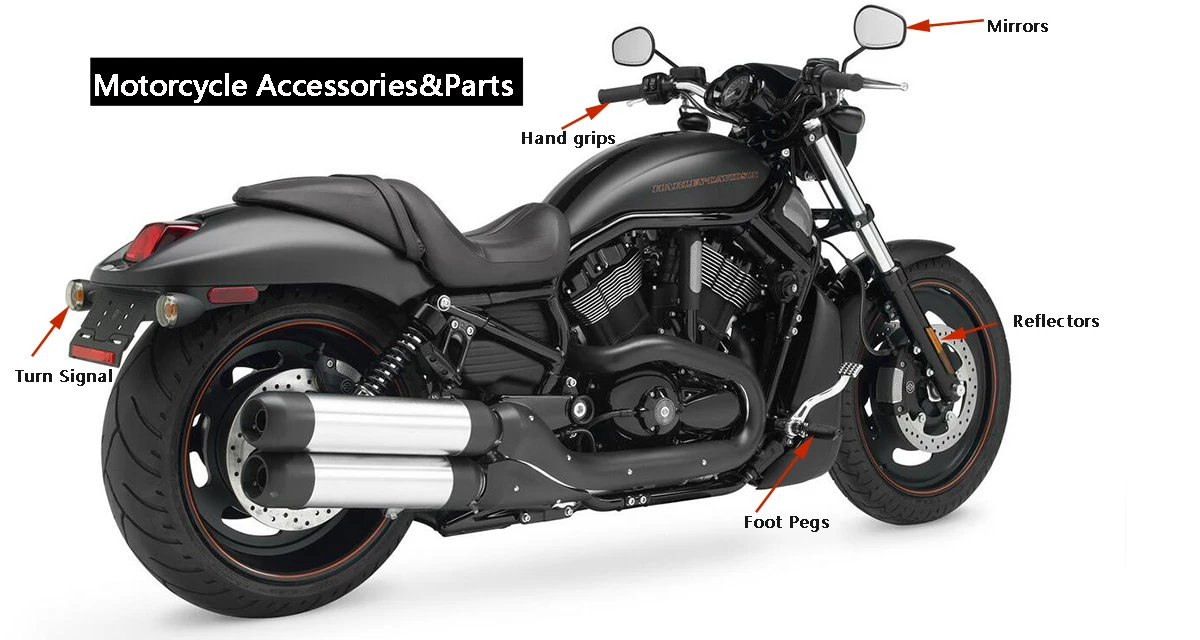 Repose-pieds de moto noirs CNC, pédale, chevilles de levier pour Harley  Sportster XL Touring Road King Dyna Softail Fatboy v-rod - AliExpress