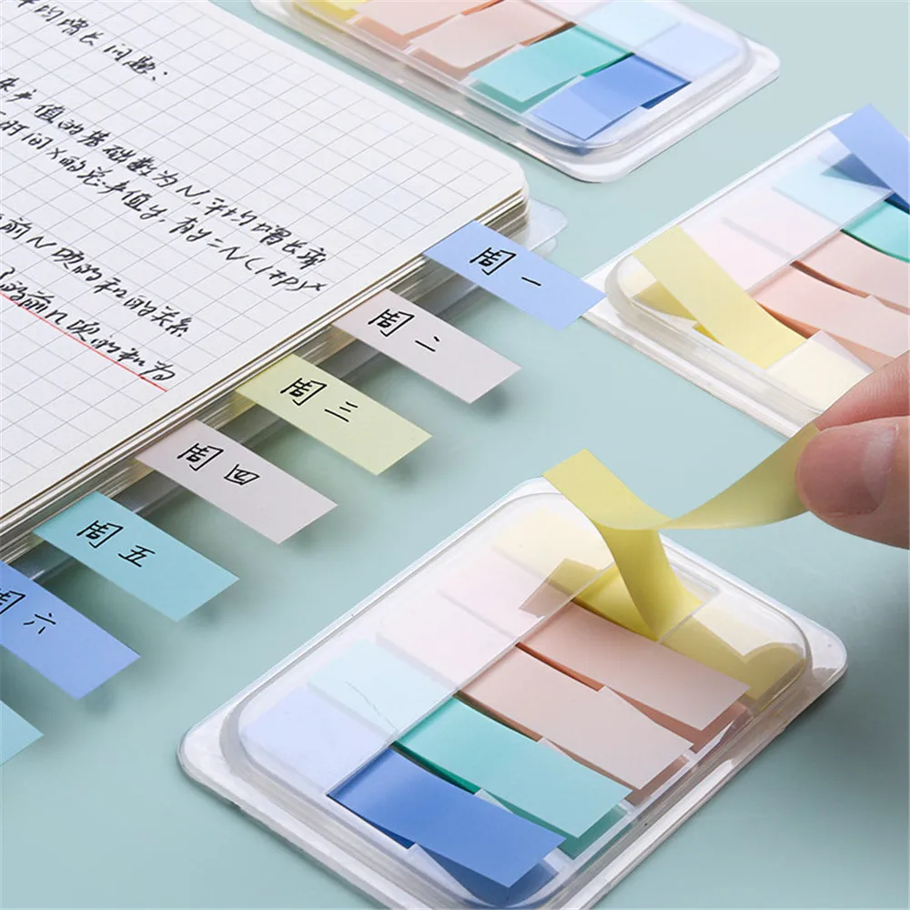 

Morandi Sticky Notes Sticker Waterproof Index Labels Arrow Flags Book Page Markers Sticky Notes Journals Planner Stationery
