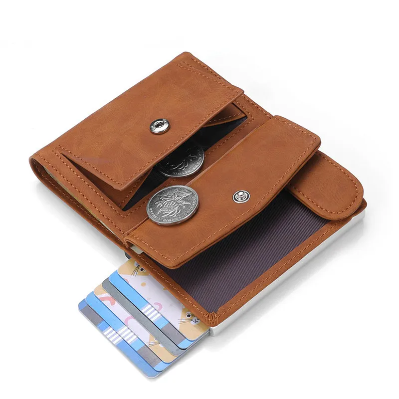 

Умный кошелек ZOVYVOL, с RFID-защитой от кражи, для мужчин, для кредитных карт, унисекс, для монет, для карт, Модный чехол для паспорта