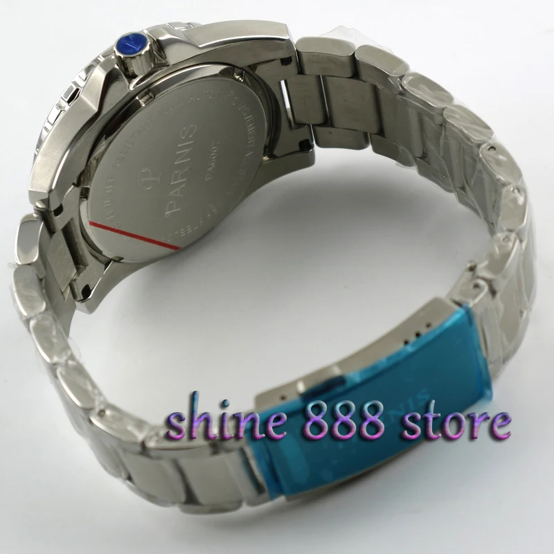 

Parnis watch 43mm Black dial Sapphire glass Ceramic Bezel Automatic movement Men's watch