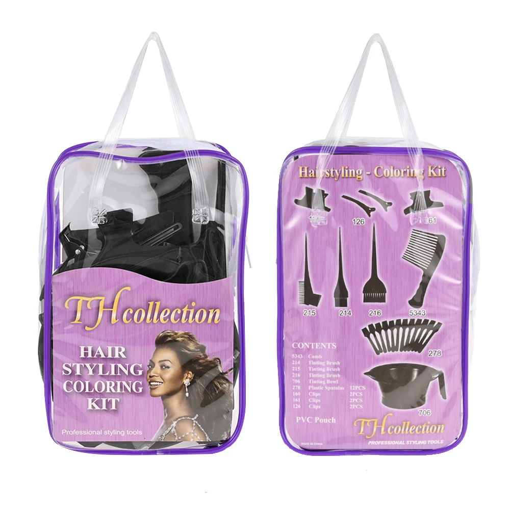 23 шт. набор цветных красителей для волос цветная миска расческа инструментов