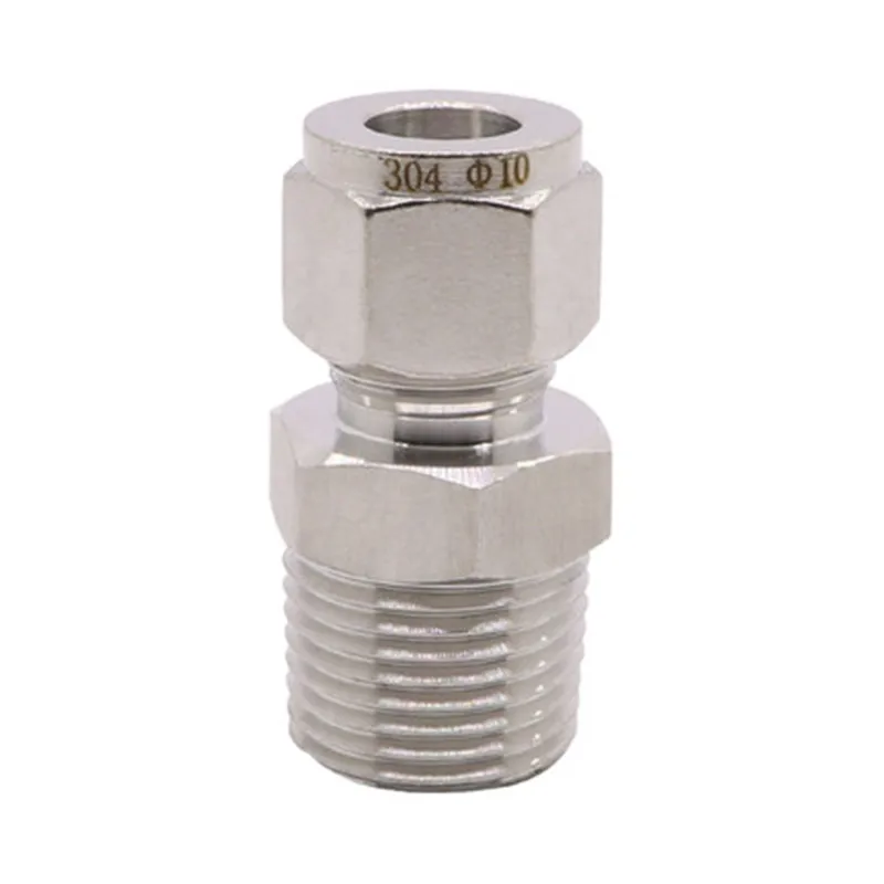 SS 304 Stainless Steel Double Ferrule Compression Connector 6mm 8mm 10mm 12mm Tube to 1/8" 1/4" 3/8" 1/2" Male  Pipe Fitting images - 6