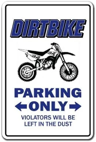 

Guadalupe Ross Metal Tin Sign New Dirtbike Parking Sign Funny BMX Racing Cycle Bike Racing Wall Decor Metal Sign 12X16 Inches