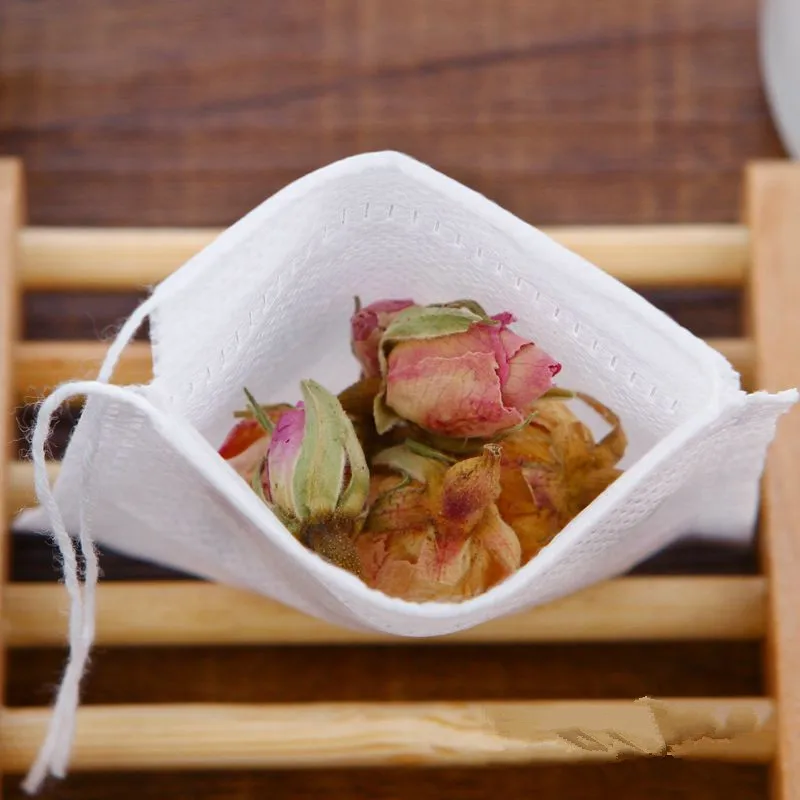 Новинка 100 шт./лот пустые пакеты чайные инфузор со шнурком Запаянные Саше фильтр