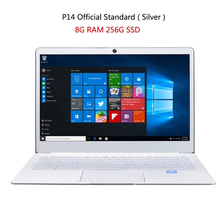 Silver 8G 256G Ноутбук P14 14 дюймов 1920*1080 Intel Celeron J3355 двухъядерный ноутбук 8 ГБ ОЗУ 128 ГБ/256 ГБ/512 Гб ПЗУ Win10 HDMI Bluetooth компьютер - Цвет: Silver 8G 256G