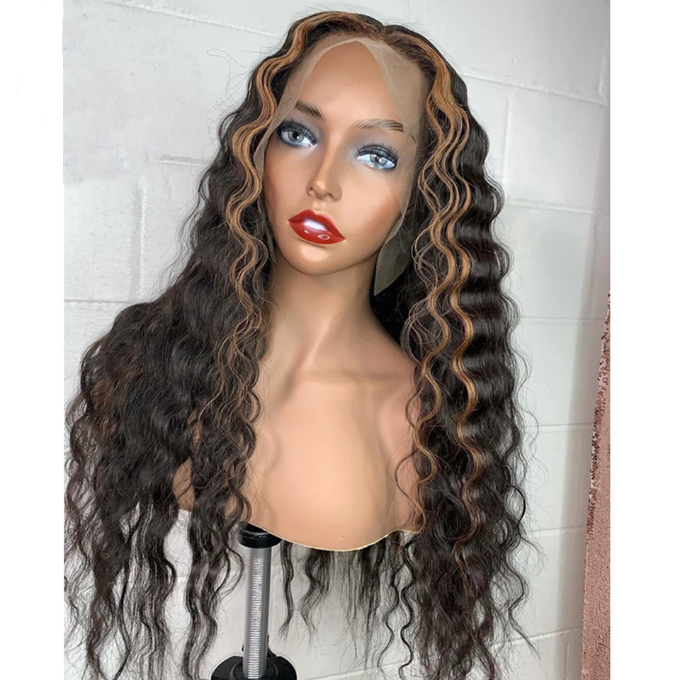 Натуральные Цветные свободные волнистые волосы 360 фронтальные человеческие