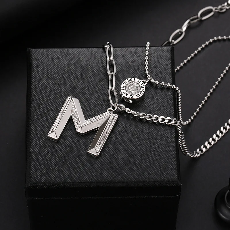 

Fashion new letter multi-layer clavicle chain accessories female wild simple pendant jewelry hot sale