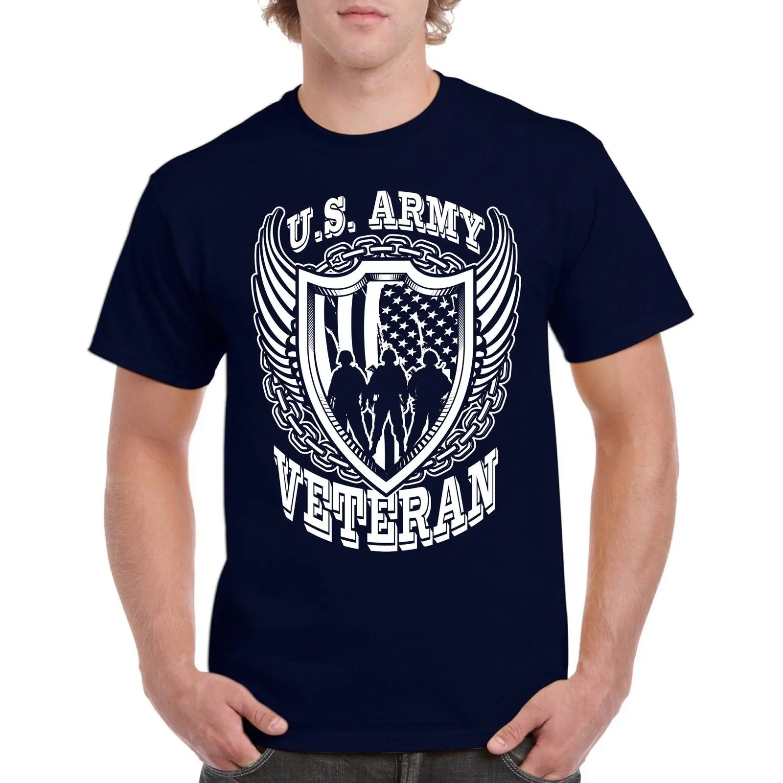 Ветеран футболка армейский ветеринар США война Вьетнам военный герой солдат