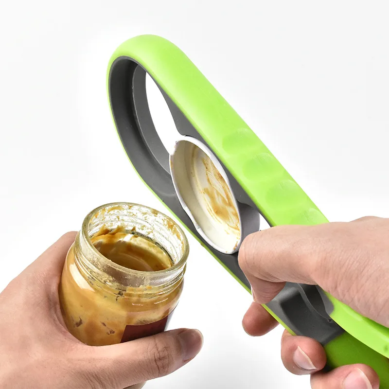 

4 In 1 Can Opener Manual Non-slip Twist Cap Bottle Launcher Opener Lid Screw Jam Bottle Opener Kitchen Suppliles