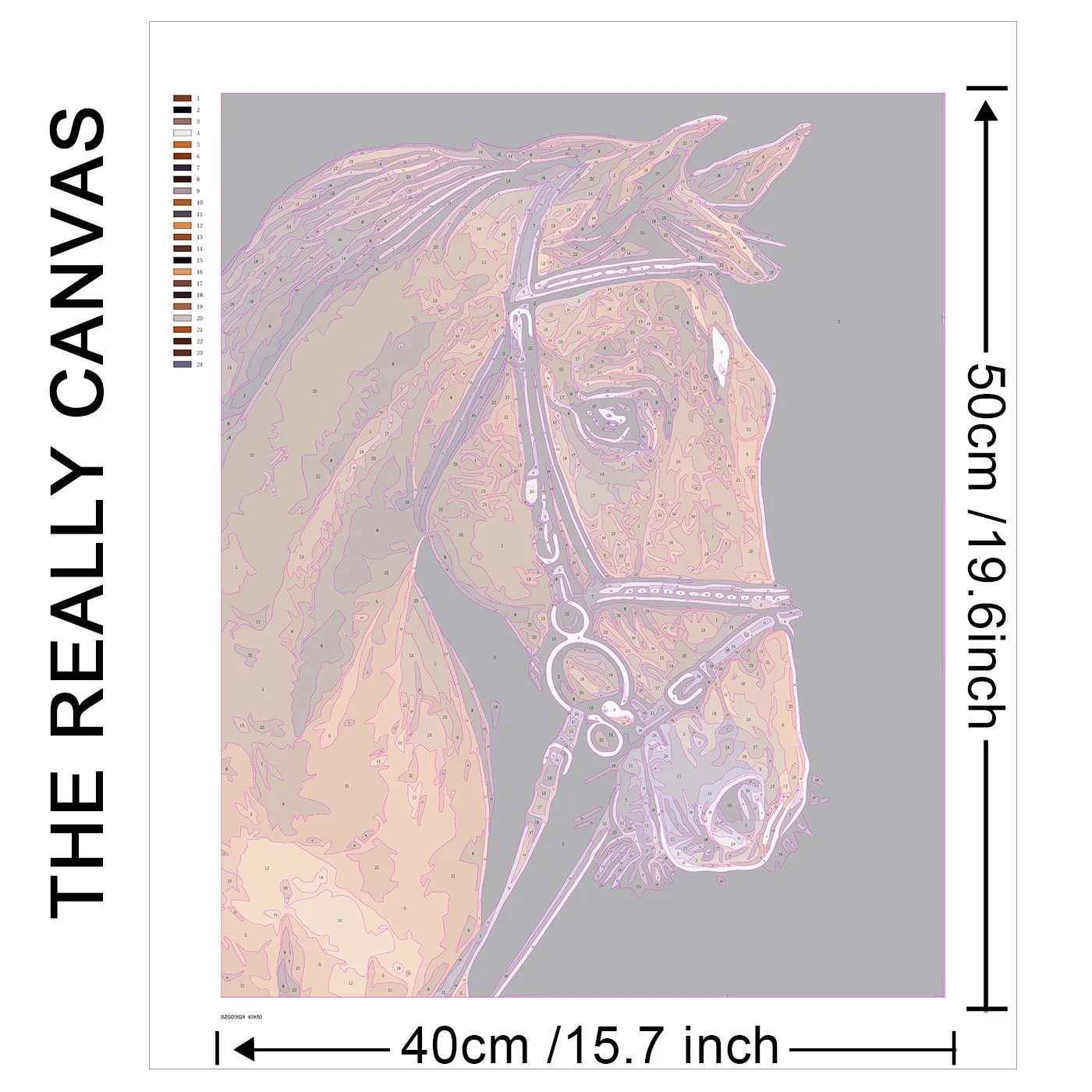 AZQSD DIY живопись по номерам животные лошадь Акриловая картина Unframe современная