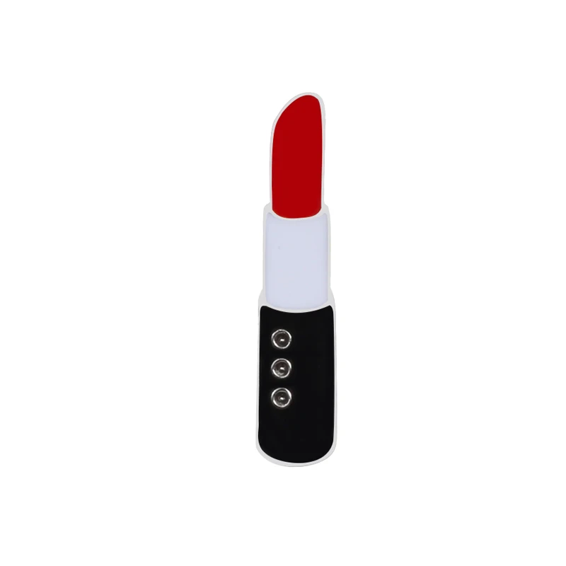 white lipstick Женские броши сексуальная помада значки губы булавки куртки свитер рюкзак металлическая кнопка эмаль булавки аксессуары Модная бижутерия для девочек - Окраска металла: white lipstick