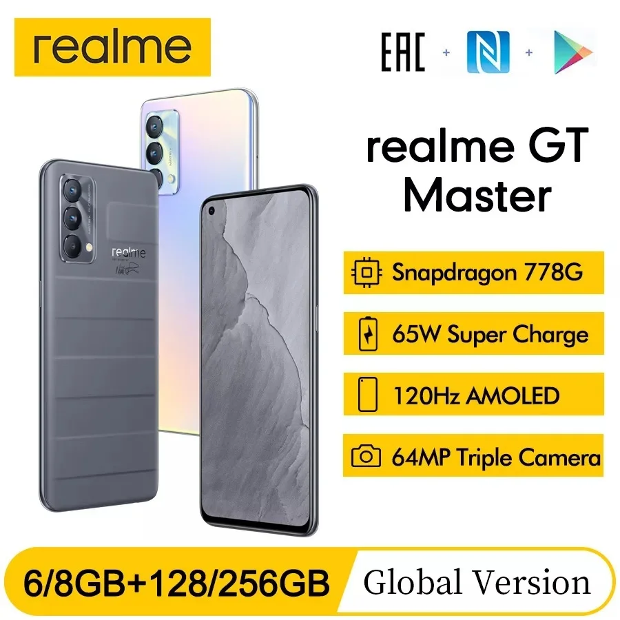 

Смартфон realme GT Master Edition, глобальная версия для России, 6,43 дюйма, Super AMOLED, Snapdragon 778, 4300 мАч, 65 Вт, Superdart, зарядка 64 мп