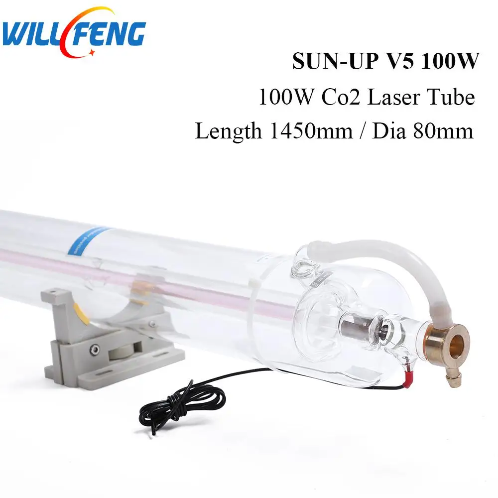 Will Feng 100 Вт Co2 лазерная трубка SUN UP V5 длина 1450 мм диаметр 80 для лазерной резки