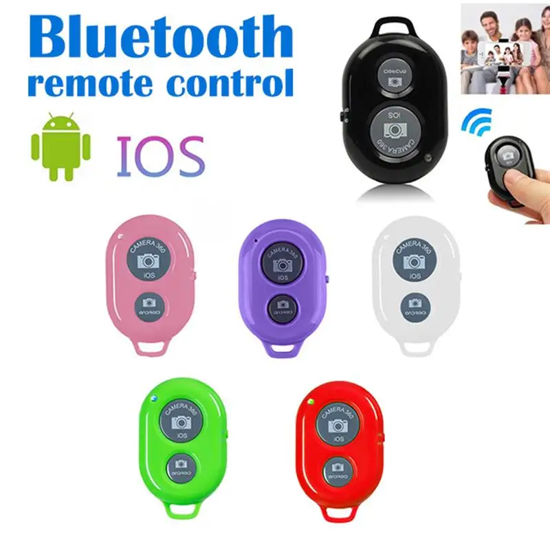 

6 Colors Wireless Phone Camera Shutter Bluetooth Remote Control for iOS Android Mini Self-Timer Camera Stick Shutter Controller