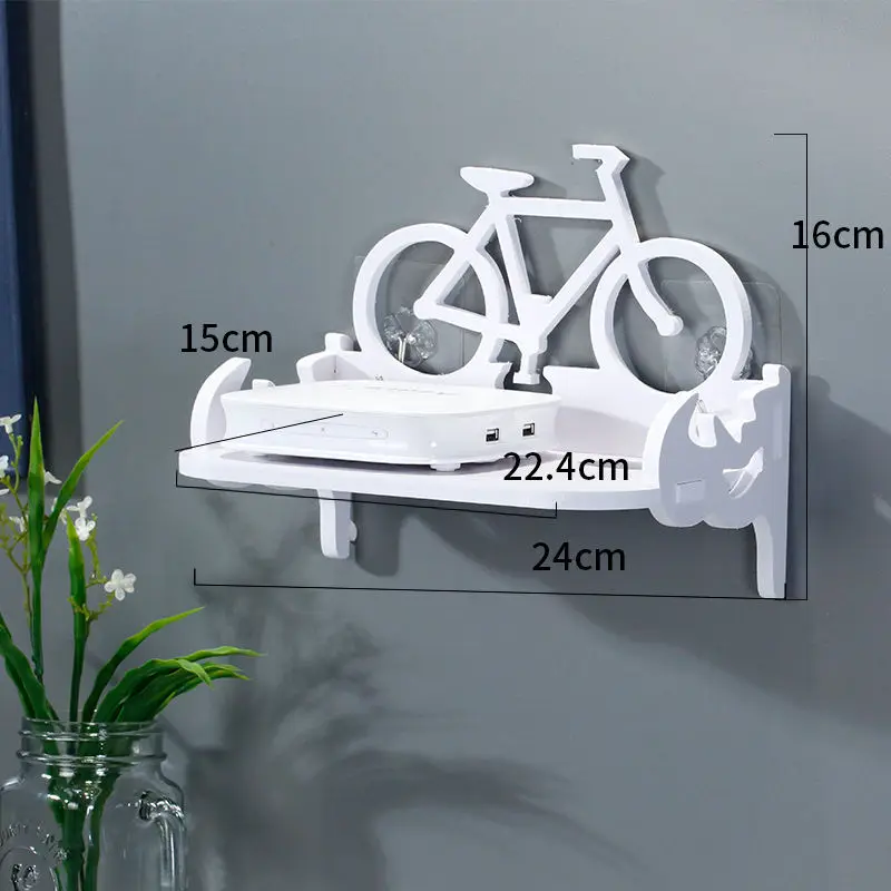 

Hole-free Wall Shelf Kitchen Bedroom Hanging Bathroom Cosmetic Storage Living Room TV Decoration Wall Hanging Flower Stand
