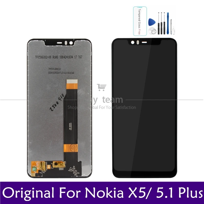 Оригинальный экран для Nokia 5 1 Plus/X5 ЖК дисплей сенсорный панель 86 &quotдигитайзер в