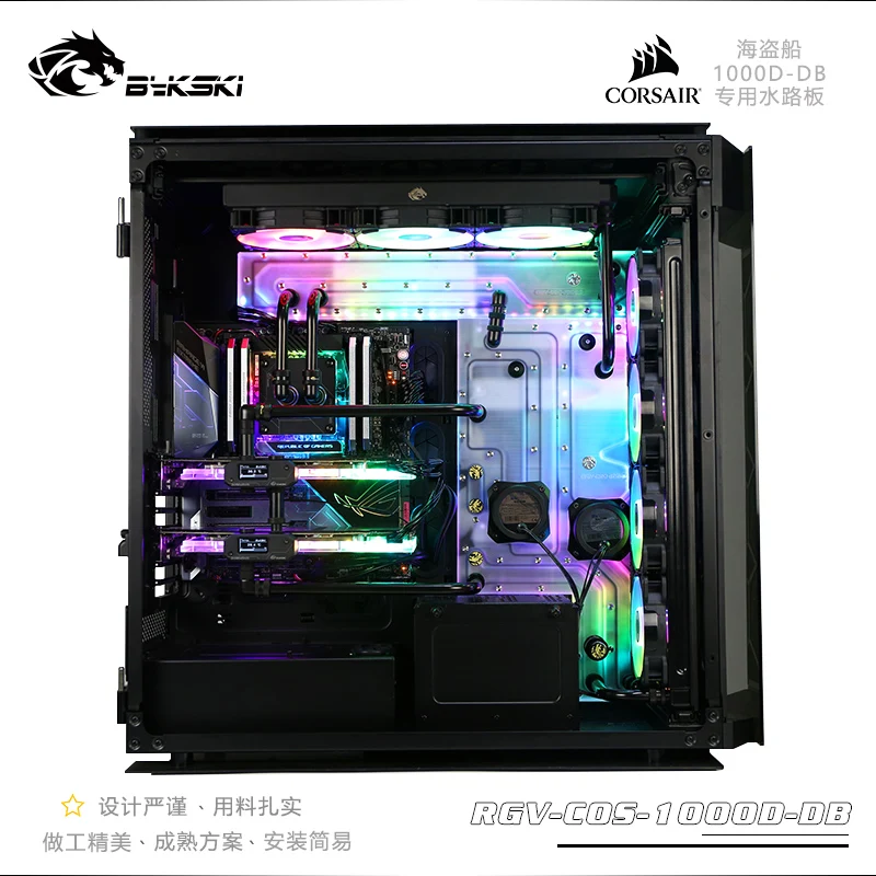 Bykski RGV-COS-1000D-DB распределительная плата для CORSAIR 1000D шасси SLI/CF