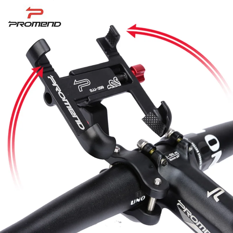 

Promend Aluminum Alloy Bike Mobile Phone Holder Adjustable Bicycle Phone Holder Non-slip MTB Phone Stand Cycling Accessories