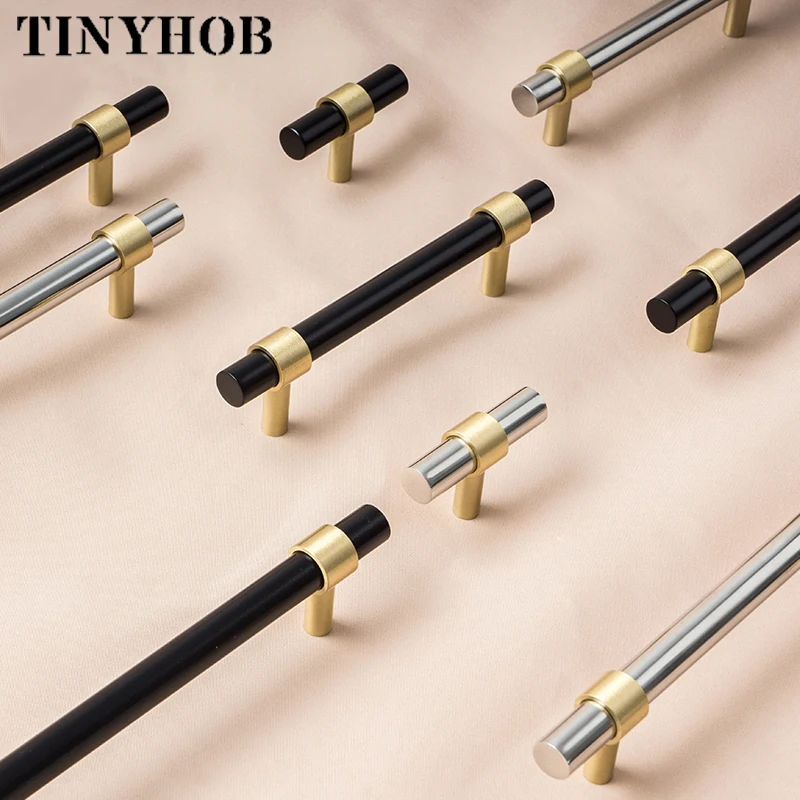 10 78 &quotдлинная 304SS латунная Мебельная ручка и зеркальная полированная Т-образная