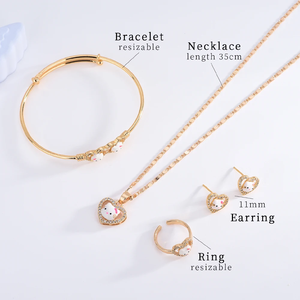 

Набор из серег и кольца и браслета, 4 в 1