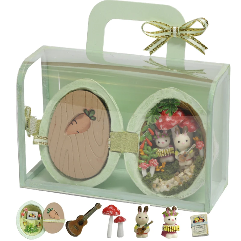CUTEBEE mucineca для дома miniatura DIY Mujer с muebles de casa de madera de juguetes para los nivienos de vacaciones Z009 - Цвет: R03