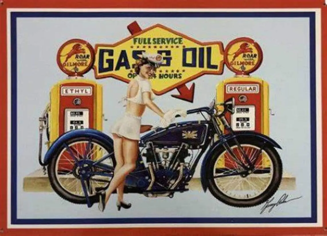 

Metal Tin Retro Vintage Sign Gas & Oil Wall Plaques Tin Sign 12" X 8" Wall Decoration