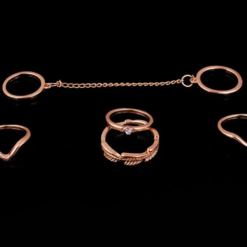 6 шт./партия Панк яркие Укладки миди кольца на фаланг пальца Очарование ювелирный