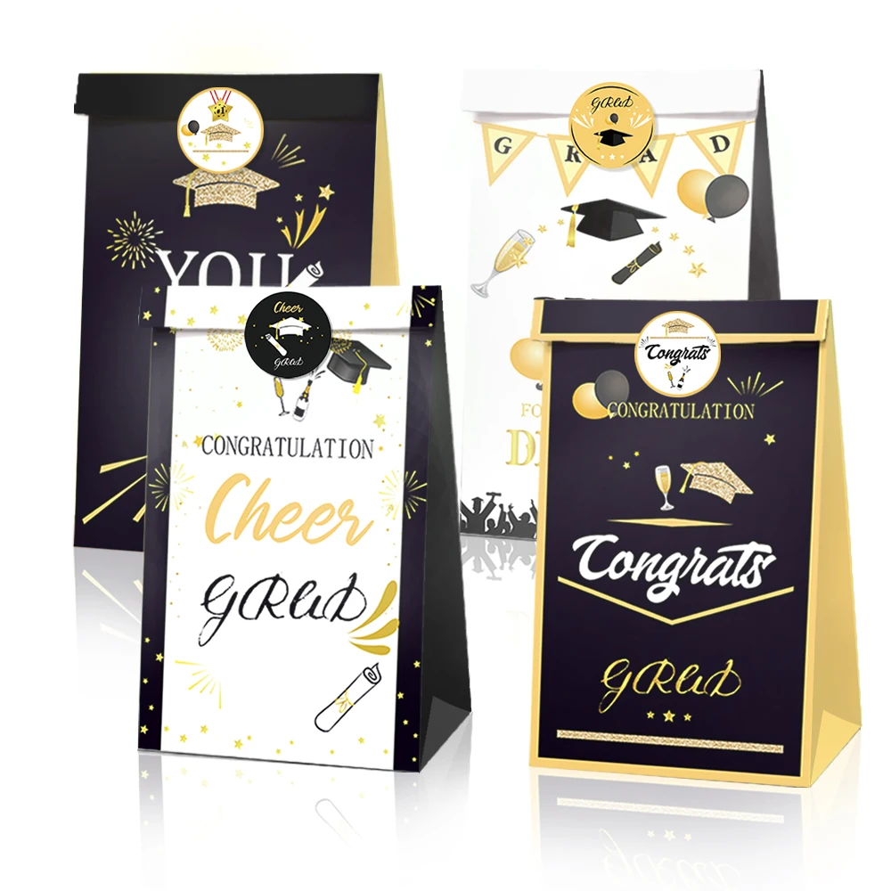 Выпускной вечерние подарки сумки поздравляем град конфеты наклейка для сумок