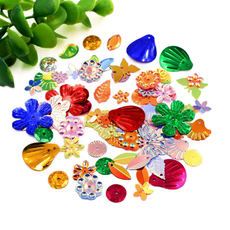 

300-1500pcs Variety Mixed color PVC loose Sequins Glitter Paillettes for Nail Art manicure/sewing/wedding decoration confetti