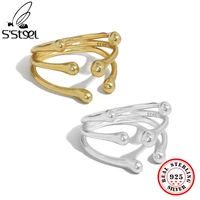 ssteel designer rings for women sterling silver 925 minimalist punk trendy personalized adjustable ring 2021 trends jewellery